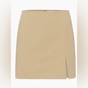 Aritzia Biege Mini Skirt (size 0)